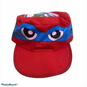 Vintage Teenage Mutant Ninja Turtle Kids Hat Red Bucket Leonardo 90s
